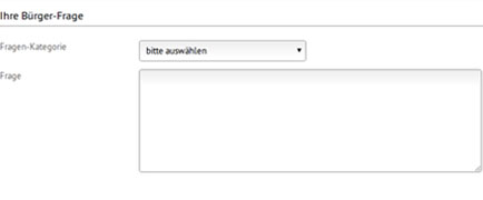 Fragen-Modul zur Eingabe von Bürgerfragen an die Stadtverwaltung und die Investoren des Opel-Forum Projektes.